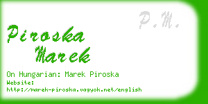 piroska marek business card